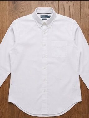 Men's White Button-Down Oxford Shirt